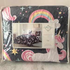 Unicorn 4 Piece Quilt Set 🦄